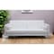 Homeroots 80" White Faux Leather Sleeper Sofa With Silver Legs 372117 - alternate 3