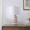 Jonathan Y Juniper 26" Modern Minimalist Resin Stacked Ovoid LED Lamp, Antique White JYL5506A - alternate 6