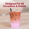 Smarty Had A Party 12 oz. Clear Pink Disposable Plastic Party Cups, 240PK 512C-P-CASE - alternate 5