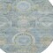 Homeroots 8' Blue And Gold Round Medallion Washable Indoor Outdoor Area Rug 616564 - alternate 4