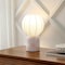 Jonathan Y Valarie 10.25" Contemporary Modern Checkerboard Ceramic w/Ribbed Cocoon Globe Shade LED Mini Table L JYL4203A - alternate 4
