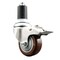 Service Caster 3.5 Inch 316SS Maroon Poly Swivel 1-5/8 Inch Expanding Stem Caster Lock Brake SCC-SS316TTLEX20S3514-PPUB-MRN-158 - alternate 1