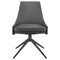 Homeroots Gray and Black Upholstered Fabric Dining Side Chair 653942 - alternate 1