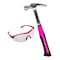 The Original Pink Box 16-oz Steel Hammer and Safety Glasses Bundle, Pink PBC16SH2G - alternate 1