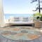 Homeroots 8' Beige Aqua And Orange Round Polka Dot Washable Indoor Outdoor Area Rug 614649 - alternate 5