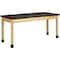 Diversified Spaces Plain Apron Table, Oak, Wood Frame, 72 in W, Black P7152BK30N - alternate 1