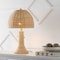 Jonathan Y Joanie 22" Bohemian Rustic Woven Rattan LED Table Lamp with Double Pull Chains, Natural/Brass Gold JYL4040A - alternate 4