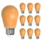 Bulbrite 25W Equivalent Ceramic Amber Color S14 Weatherproof Outdoor E26 Medium Base LED Light Bulb, 10PK 862319 - alternate 1