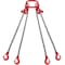 Vevor 3/8" x 10' Chain Sling 4 Legs G80 Lifting Chain with Grab Hooks 18400 lbs DL10mmx3m-4A - alternate 1