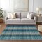 Homeroots 9' X 12' Teal Blue Navy Blue And Olive Green Plaid Washable Indoor Outdoor Area Rug 614021 - alternate 6