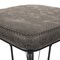 Leisuremod Millard Leather Bar Stool with Metal Frame, Grey MS36GR - alternate 3