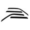 Ventshade Rainguards, Aerodynamic Design, Tape-On, Smoke, Acrylic, Set Of 4 94095 - alternate 1