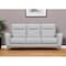 Homeroots 83" Gray Leather Sofa With Brown Legs 546406 - alternate 5