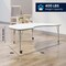Flash Furniture Commercial Adjustable Height Kidney Activity Table with Locking Casters-White XU-A4872-KIDNY-WHT-T-P-CAS-GG - alternate 7