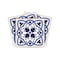 Homeroots 12" X 12" Blue And White Mosaic Peel And Stick Removable Tiles 554314 - alternate 1