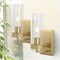 Jonathan Y Harper 4.5 in. 1-Light Coastal Minimalist Iron/Glass LED Sconce, Brass Gold/Clear, 2PK JYL9909A-SET2 - alternate 5