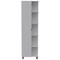 Homeroots 20" Silver And White Laminate Curio Cabinet With Seven Shelves 477677 - alternate 1