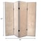 Homeroots 84" Beige Fabric Folding Four Panel Screen Room Divider 274722 - alternate 3