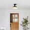 Jonathan Y Camila 14 in. 1-Light Classic Industrial Indoor/Outdoor Iron LED Semi Flush Mount, Green/White JYL7617F - alternate 5