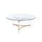Homeroots 41" Clear and Gold Glass Acrylic and Brass Round Coffee Table 572210 - alternate 2