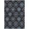 Homeroots 9' X 12' Blue Charcoal And Gray Medallion Washable Indoor Outdoor Area Rug 587702 - alternate 2