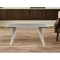 Homeroots 94" Gray Glass And Metal Self-Storing Leaf Sled Base Dining Table 487360 - alternate 5