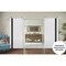 Sartodoors Sturdy Double Barn Door with, Planum 0040 White Silk with Black Glass, 13FT Rail Hangers Heavy Set,  PLANUM0040DB-S-WS-64 - alternate 2
