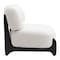Homeroots 30" White And Black Sherpa And Upholstered Side Chair 572306 - alternate 1
