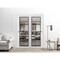 Sartodoors Sliding Closet Bypass Doors with Clear Glass, Lucia 2466 White Silk and Aluminum Strips, Sturdy Ra LUCIA2466DBD-WS-48 x 84 (2* 24x84) - alternate 4