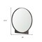 Homeroots 38" Gray Metal Round Accent Mirror 607287 - alternate 2