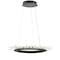 Jonathan Y Elsa 24" Adjustable Integrated LED Modern Crystal Pendant, Black/Clear JYL7212A - alternate 6