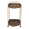 Homeroots 27in Walnut And Brass Wood and Steel Rolling Bar Cart 668799 - alternate 5