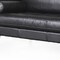 Homeroots 88" Black Leather Sofa And Toss Pillows With Brown Legs 607326 - alternate 3