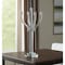 Homeroots 20" Clear And Silver Crystal Tabletop Contempo Candelabra Candle Holder 590247 - alternate 3