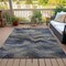 Homeroots 5' X 8' Gray And Silver Abstract Washable Indoor Outdoor Area Rug 631306 - alternate 5