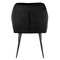 Elama 2 Piece Velvet Tufted Accent Chair in Black with Black Metal Legs ELM-214A-BLK - alternate 4