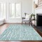 Homeroots 9' X 12' Teal Blue And Ivory Abstract Washable Indoor Outdoor Area Rug 588520 - alternate 5