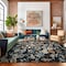 World Rug Gallery Vine Floral Area Rug 7 ft 10 in x 10 ft Black WR145BLACK8X10 - alternate 4