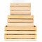 Homeroots Set of Three Organic Natural Distressed Wood Stacking Milk Crates, 3PK 471952 - alternate 2