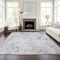 Homeroots 3' X 5' Gray Charcoal And Silver Floral Washable Indoor Outdoor Area Rug 583136 - alternate 5