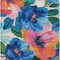 Homeroots 9' X 12' Navy Blue And Sky Blue Floral Washable Indoor Outdoor Area Rug 611075 - alternate 5