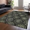 Homeroots 9' X 12' Green Gray And Charcoal Medallion Washable Indoor Outdoor Area Rug 587708 - alternate 5