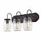 Jonathan Y Gaines 19.3" 3-Light Farmhouse Industrial Iron Mason Jar LED Vanity, Oil Rubbed Bronze/Clear JYL7801A - alternate 4