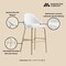Manhattan Comfort Gracie Barstool in White and Gold BS022-GWH - alternate 3