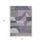 Homeroots 3' X 5' Purple Gray And Beige Geometric Washable Indoor Outdoor Area Rug 616736 - alternate 6
