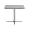 Flash Furniture 36" Square Outdoor Tabletop, Gray Faux Concrete, Seamless Surface Technology, 30x30 Silver X Base ST-SQ36-CMGY-T3030S-GG - alternate 2