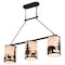 Vaxcel Acadia 3L Bronze Rustic Linear Chandelier Island Pendant Light Fixture Bear and Tree H0302 - alternate 1