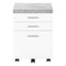 Homeroots 25" White And Gray Particle Board and Wood Filing Cabinet With Drawers 333354 - alternate 6