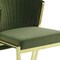 Homeroots Set of Two Green and Gold Upholstered Velvet And Steel Wing Back Dining Side Chairs, 2PK 573340 - alternate 5