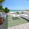 Homeroots 8' X 10' Artichoke Green And Olive Green Striped Washable Indoor Outdoor Area Rug 577790 - alternate 5